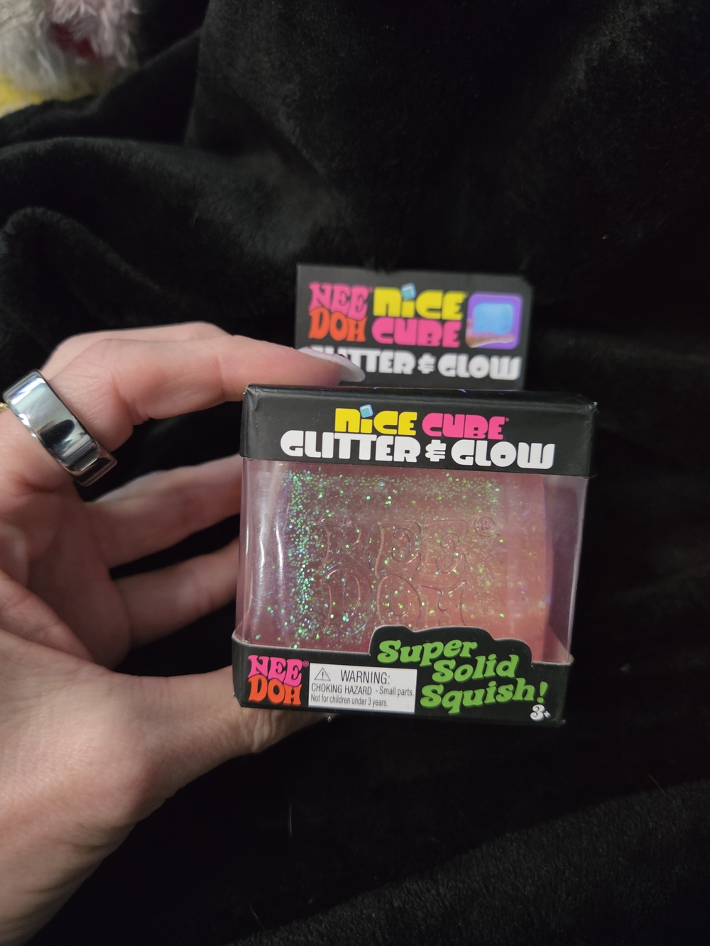 Needoh Nice Cube Glitter & Glow - Pink